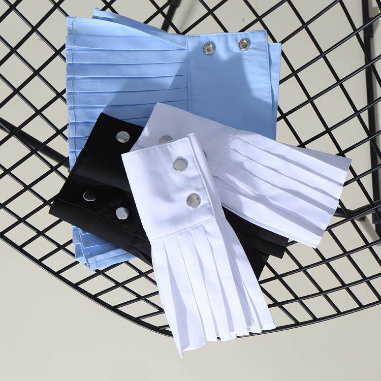 Pure Color All-Matching Fake Cufflinks Sleeves - Trendy Stylish Flare - Buy Center