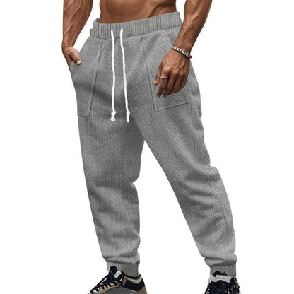Buycenter Men's Casual Knitted Trousers - Breathable, Drawstring, Plus Size - Buy Center
