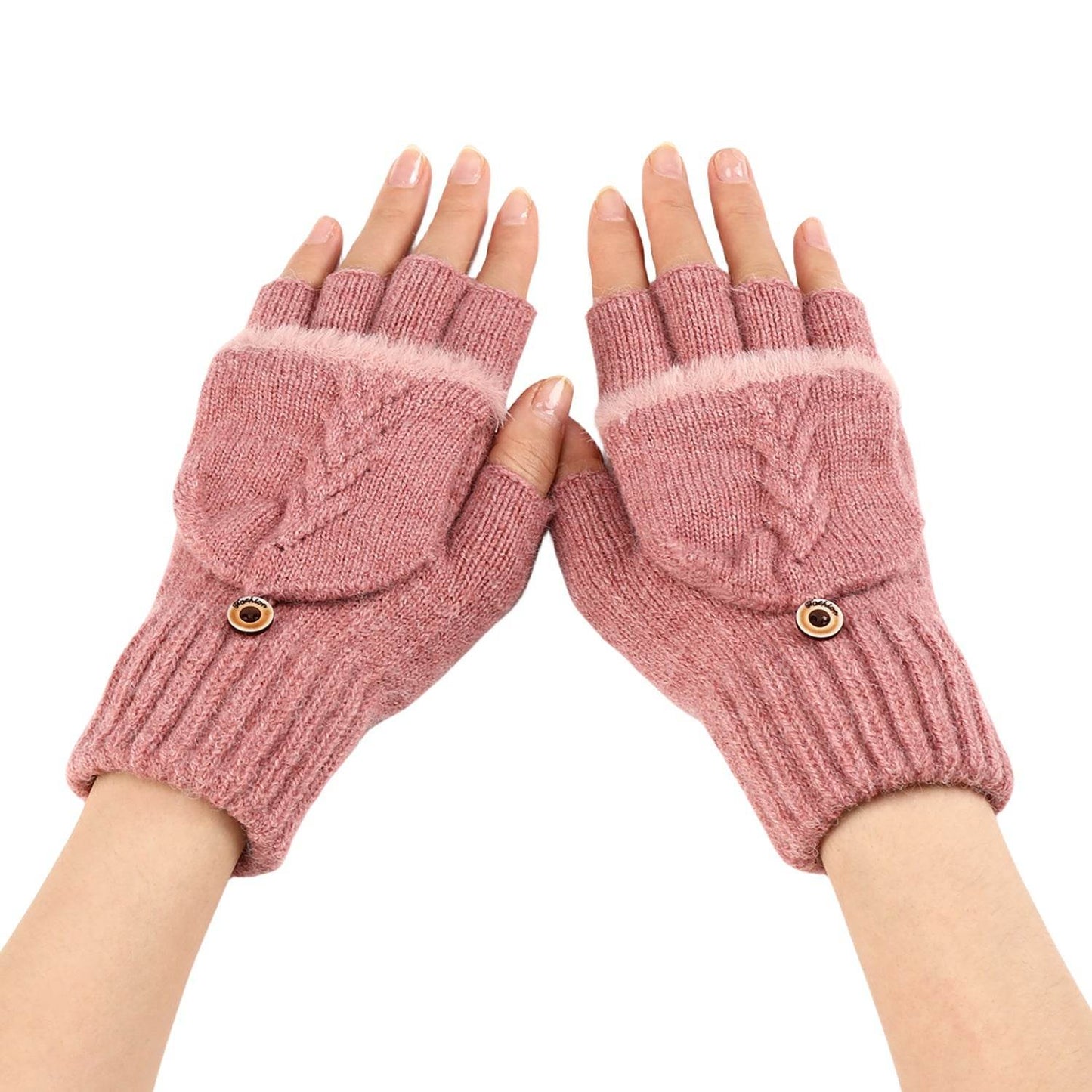 Women's Touchscreen-Friendly Wool Fingerless Gloves - Chic & Warm Winter Style - Buy Center