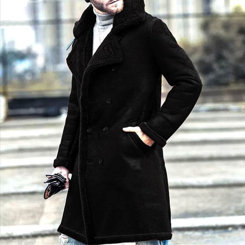 Men's Padded Fur Coat Jacket - Stylish Trench in Black & Brown 2025 - Buy Center