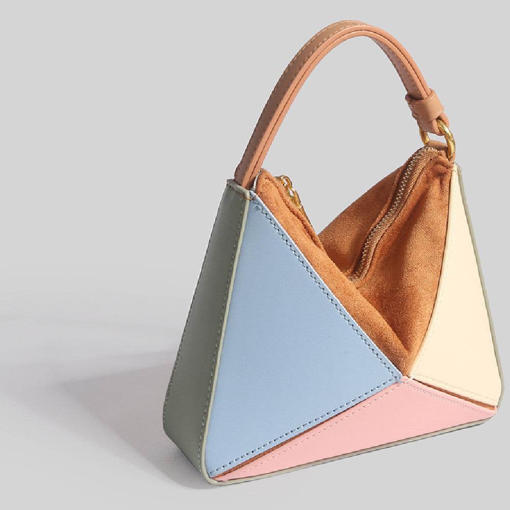 Triangular Diamond Grid Tote Bag - Adjustable Crossbody & Shoulder Strap - Buy Center