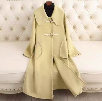 Buycenter Women's Cashmere Coat - Loose Fitting Trench in Soft Colors - Buy Center