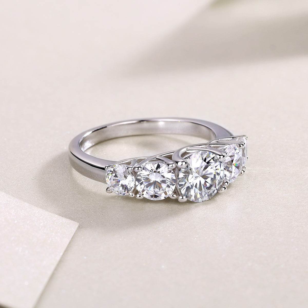 Buy Center Luxury Moissanite Diamond Rings - 925 Silver Jewelry Collection - Buy Center