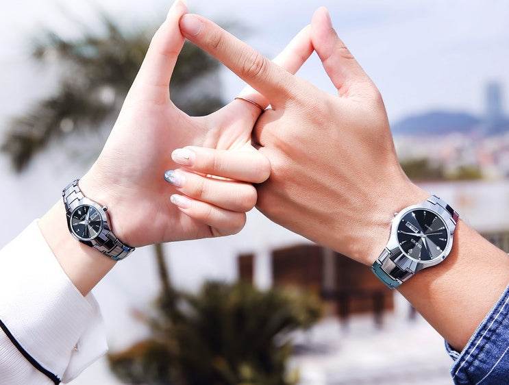 Luminous Tungsten Steel Quartz Watch - Waterproof & Stylish for Ladies - Buy Center