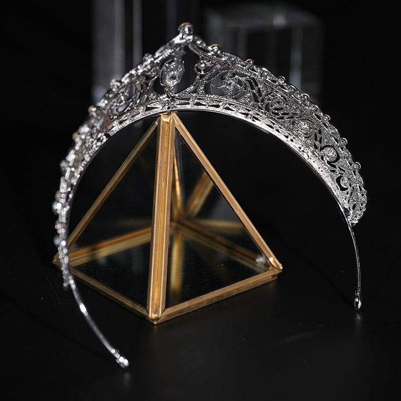 Elegant European-Style Bridal Crown - Rhinestone Hair Jewelry for Weddings - Buy Center
