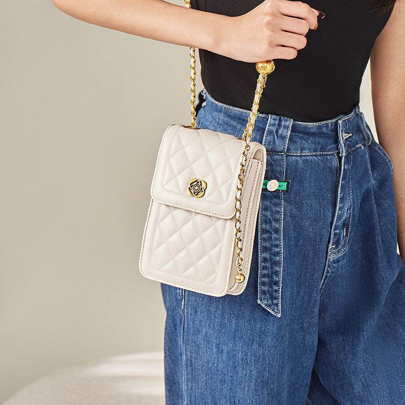 Buycenter Women's Mini Messenger Bag - Genuine Leather Fashion Pouch - Buy Center