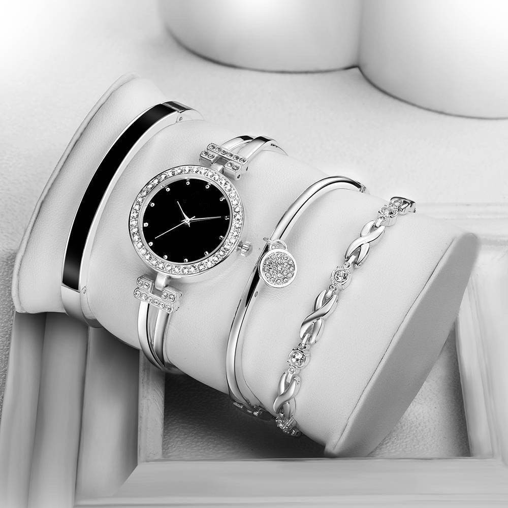 Buy Center Women's Fashion Quartz Watch Set - Elegant Bracelet Style - Buy Center