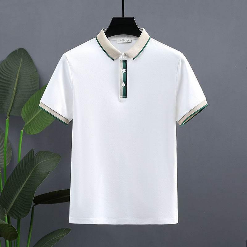 Casual Summer Pearl Cotton Polo Shirt - Short-Sleeved & Loose Fit - Buy Center