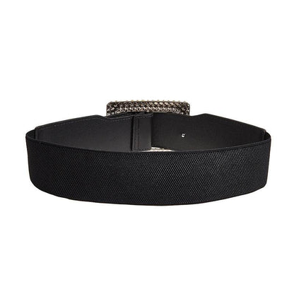 Stylish Wide Belt with Square Buckle - Bohemian & Retro Chic Accessory - Buy Center