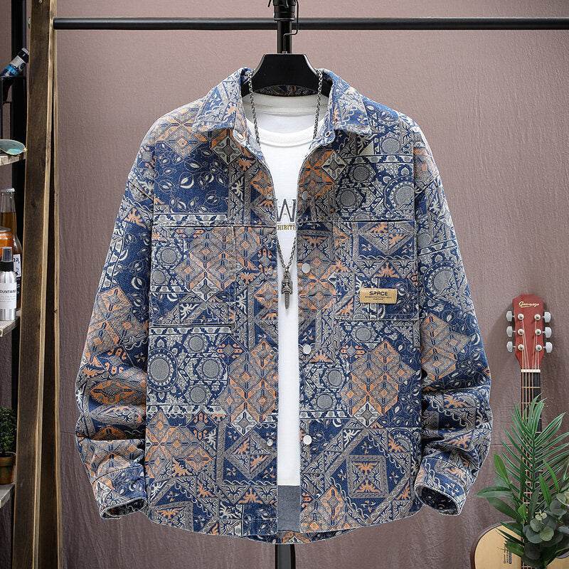 Buycenter Teenagers Loose Long-Sleeved Floral Shirt in Various Colors - Buy Center