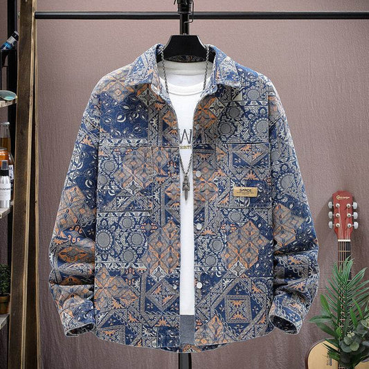 Buycenter Teenagers Loose Long-Sleeved Floral Shirt in Various Colors - Buy Center