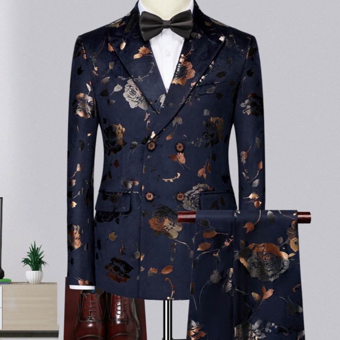 Men's Creative Printed Tie Suit Set - Stylish Blazer & Pants for 2025 - Buy Center