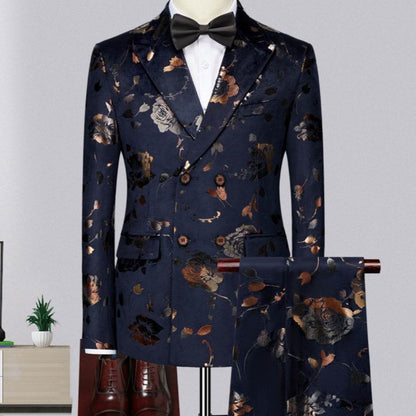 Men's Creative Printed Tie Suit Set - Stylish Blazer & Pants for 2025 - Buy Center