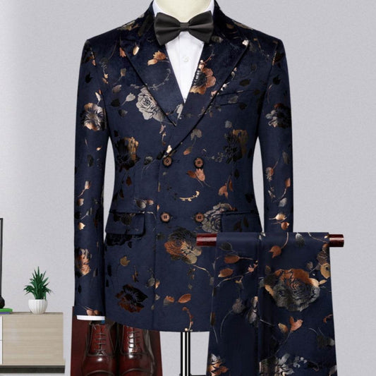 Men's Creative Printed Tie Suit Set - Stylish Blazer & Pants for 2025 - Buy Center