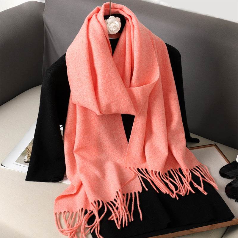 Solid Color Cashmere-like Scarf for Women - Warm, Quick-Drying Shawl - Buy Center