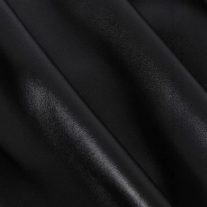 Buycenter High Waist Split Leather Skirt - Stylish Black Midi Skirt - Buy Center