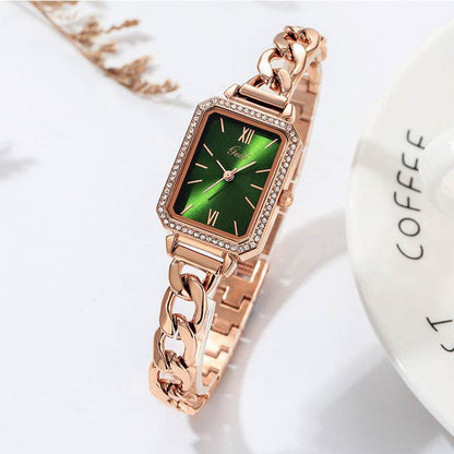 Luxury Rhinestone Denim Watch - Elegant Green Design for Women 2025 - Buy Center