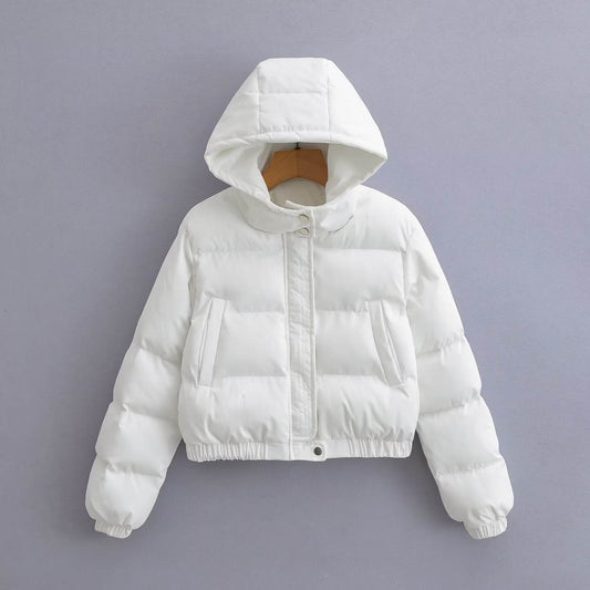 Retro Loose Casual Hooded Jacket - Women's Padded Fashion Coat 2025 - Buy Center