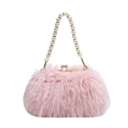 Buycenter Sweet Girl Plush Backpack - Portable Crossbody in Rose Red & More - Buy Center