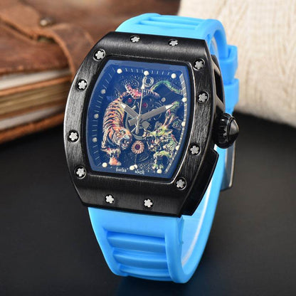 Buy Center Dragon Tiger Quartz Watch - Stylish Alloy Male Timepiece - Buy Center