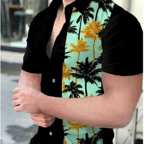 3D Printed Men's Fancy Short Sleeve Shirt - Trendy Summer Casual Style - Buy Center