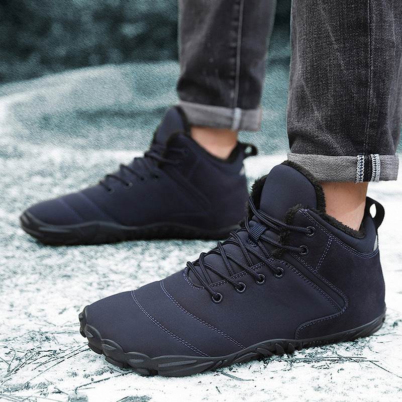 Men's Plush Casual Warm Boots - Non-Slip Rubber Sole & Cozy Comfort - Buy Center