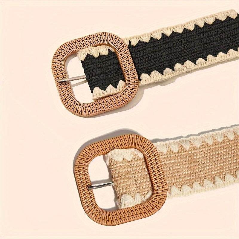 Elegant European Wooden Buckle Grass Belt - Trendy & Stylish 2025 - Buy Center