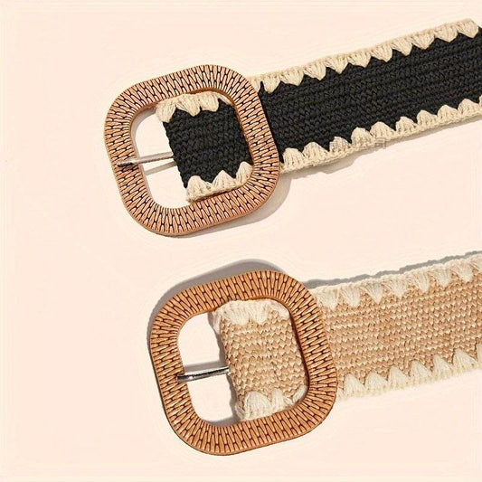 Elegant European Wooden Buckle Grass Belt - Trendy & Stylish 2025 - Buy Center