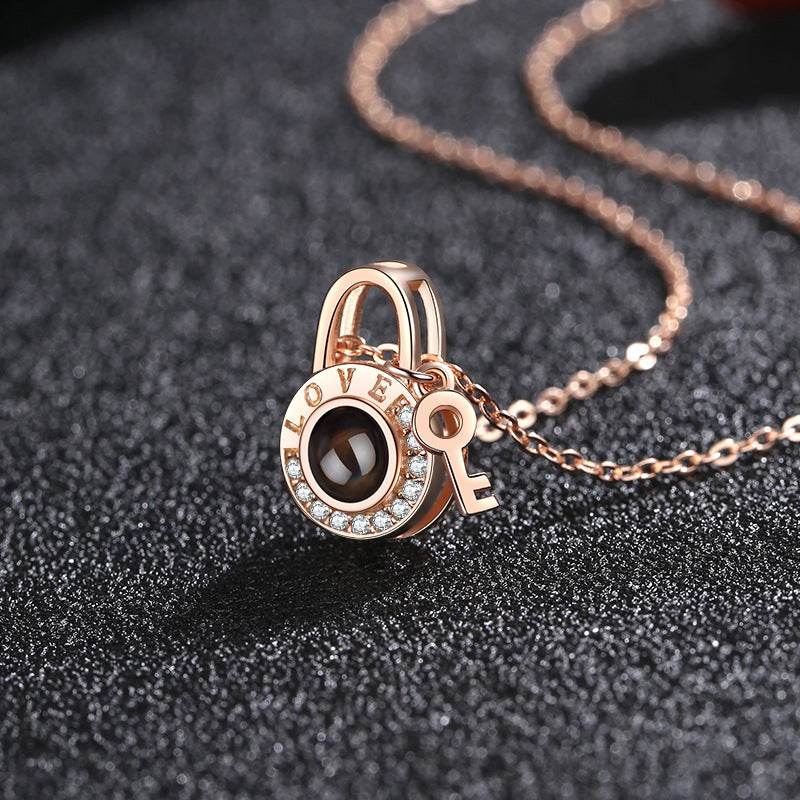 Buycenter Versatile Lock Necklace - Stylish Korean Geometric Design - Buy Center