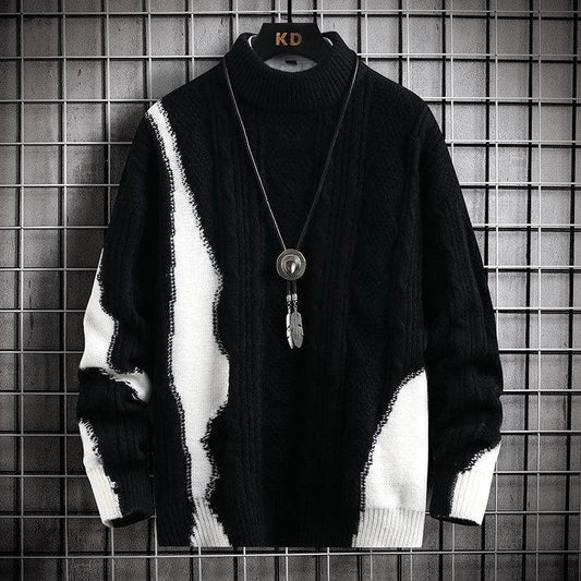 Men's Jacquard Sweater - Stylish Pullover for Autumn & Winter Comfort - Buy Center