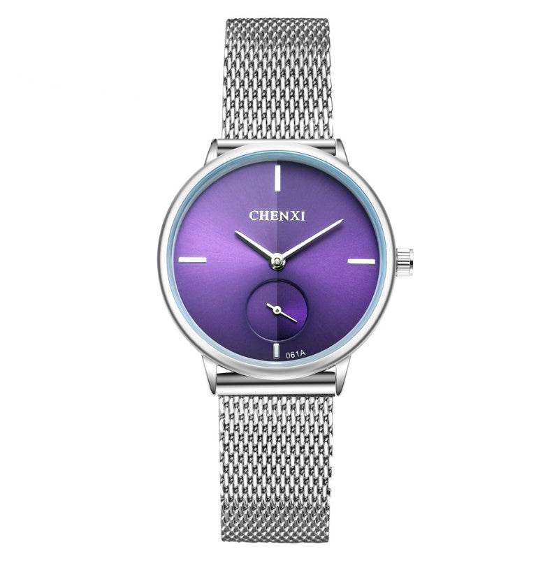 Spot Ultra-Thin Women's Quartz Watch - Waterproof Steel Mesh Belt Style - Buy Center