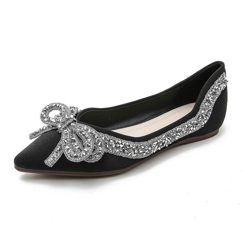 Elegant Flat Diamond Shoes for Women - Versatile Style for Any Occasion - Buy Center