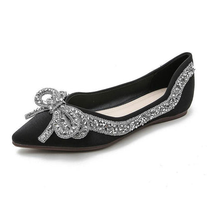 Elegant Flat Diamond Shoes for Women - Versatile Style for Any Occasion - Buy Center