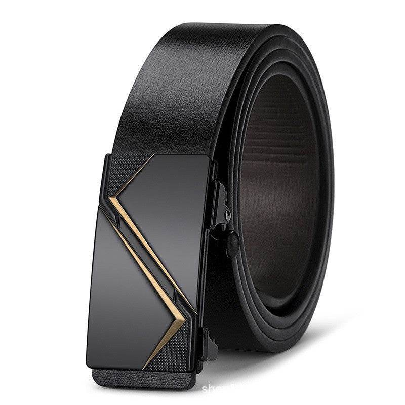 Men's Automatic Buckle Belt - Trendy Two-Layer Cowhide for Casual Style - Buy Center