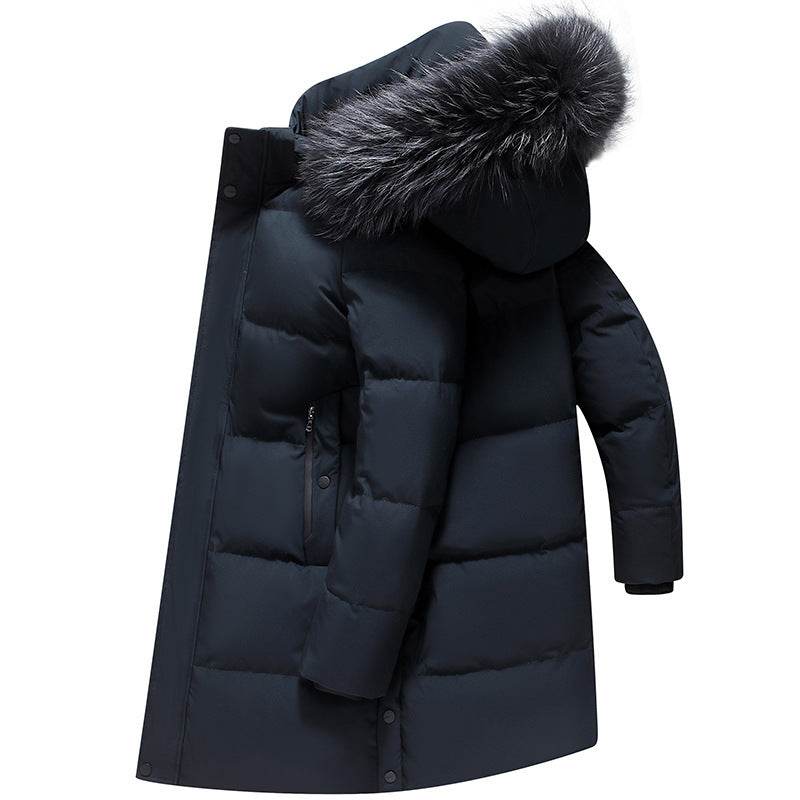 Thickened Cold-Resistant Hooded Down Jacket - Luxury Fur Collar Parka - Buy Center