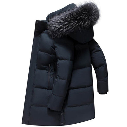 Thickened Cold-Resistant Hooded Down Jacket - Luxury Fur Collar Parka - Buy Center