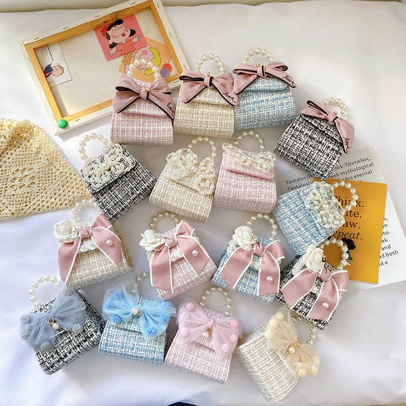 Pearl Handbag for Kids - Stylish Soft Woolen Messenger Bag 2025 - Buy Center