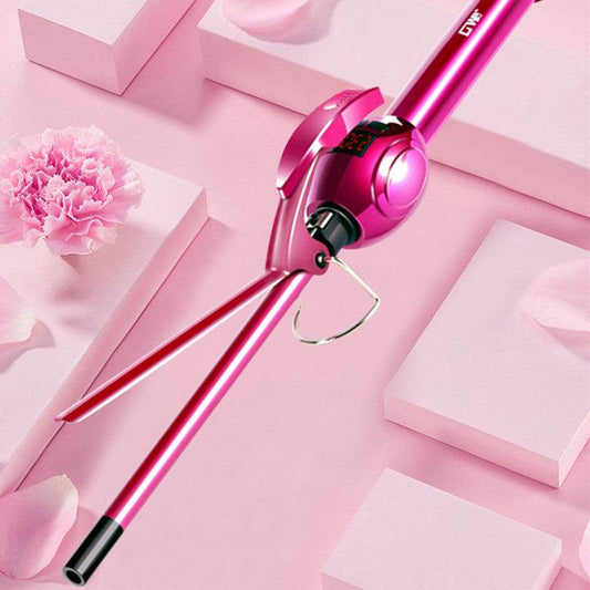 Ultra-Fine LCD Hair Curler Iron - 35W Fast Heating, Wine Red Design - Buy Center