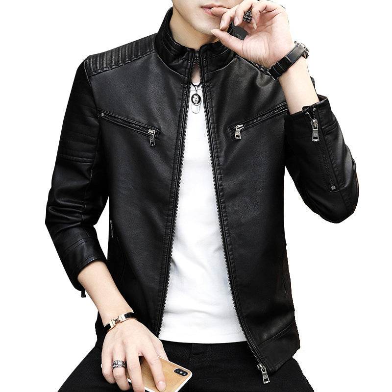 Youth PU Leather Stand Collar Jacket - Stylish Casual Wear 2025 - Buy Center