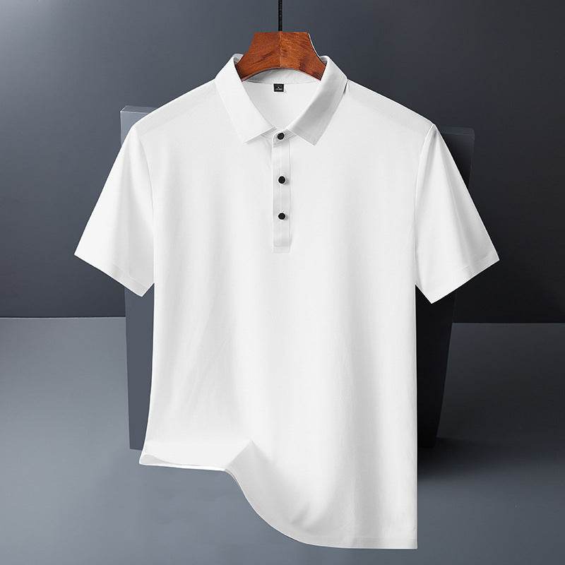 Buycenter Men's Ice Silk T-shirt - Thin, Solid Colors for Summer Wear - Buy Center