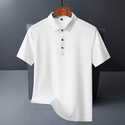 Buycenter Men's Ice Silk T-shirt - Thin, Solid Colors for Summer Wear - Buy Center