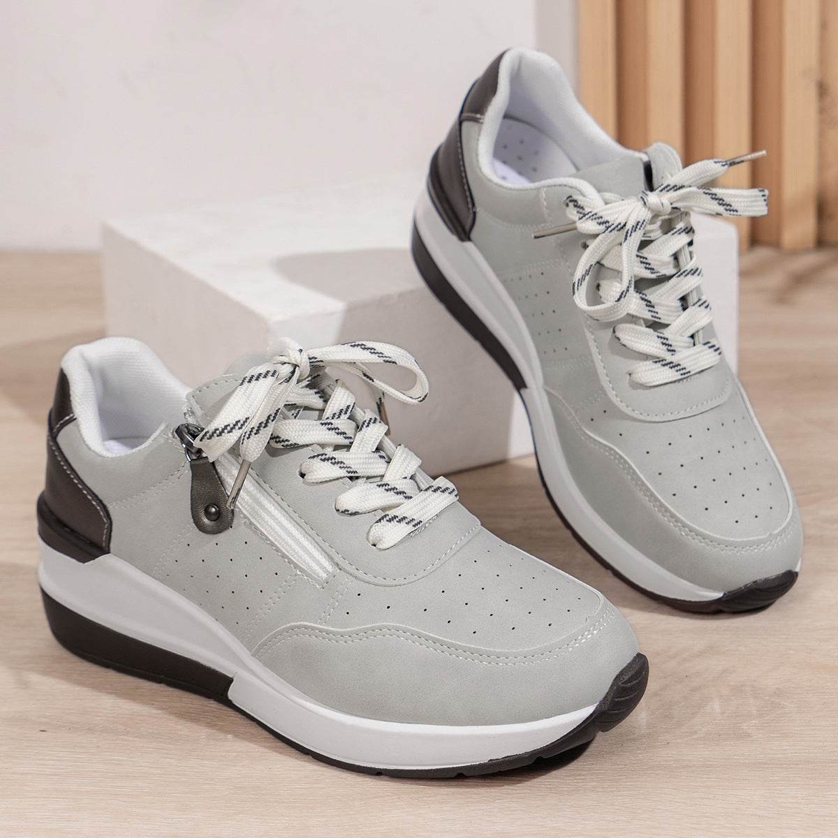 Casual Plus Size Sneakers for Women - Stylish Low Top All-Matching Shoes - Buy Center
