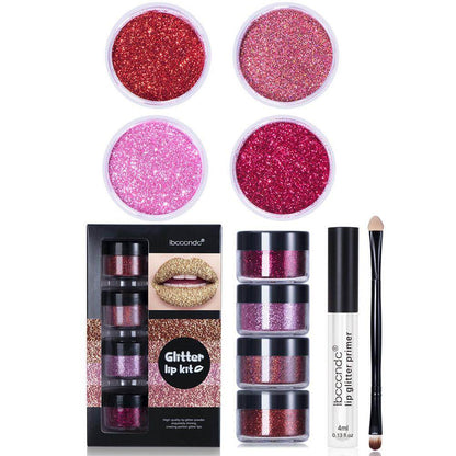 Glitter Lip Gloss Kit - Waterproof & Long Lasting Shine with Primer - Buy Center