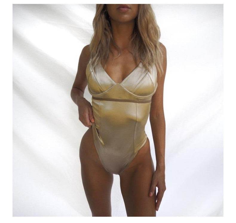 Buycenter Women's Sleeveless Siamese Vest - V-Neck Slim Fit Camisole - Buy Center