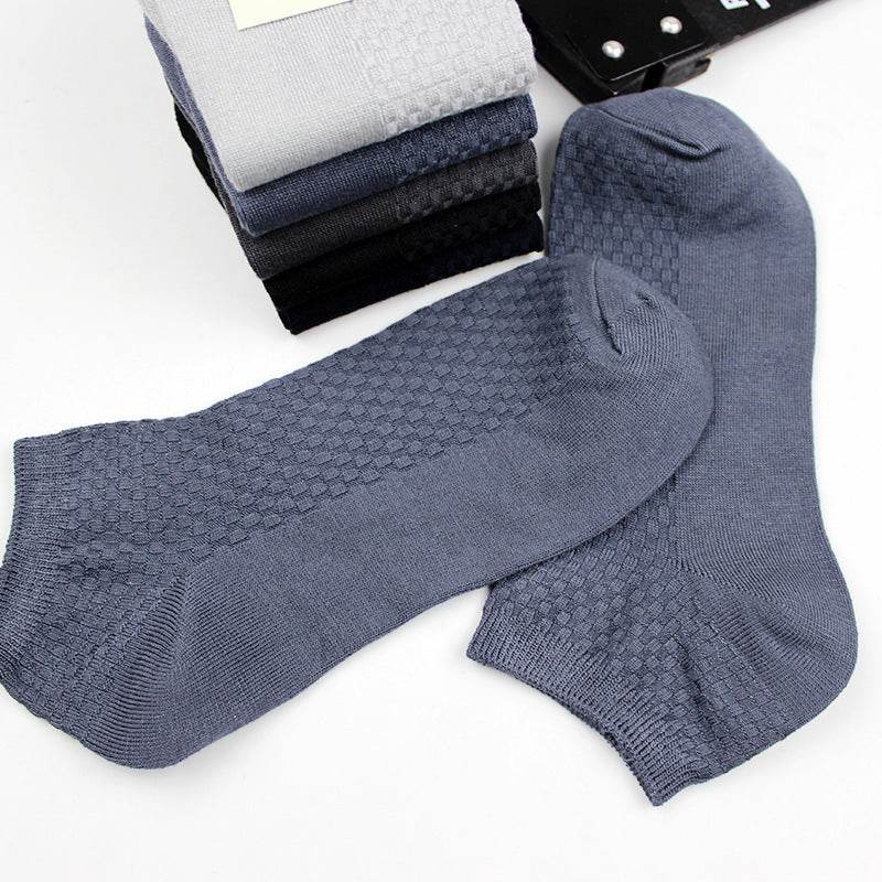 Casual Men's Bamboo Fiber Low Cut Socks - Eco-Friendly Comfort for All Seasons - Buy Center