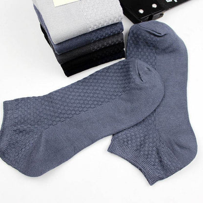 Casual Men's Bamboo Fiber Low Cut Socks - Eco-Friendly Comfort for All Seasons - Buy Center