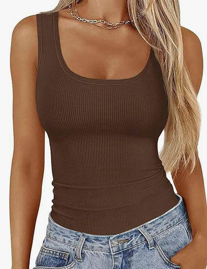 Buycenter Women's Slim-Fit Vest - Stylish Pullover Top in Various Colors - Buy Center