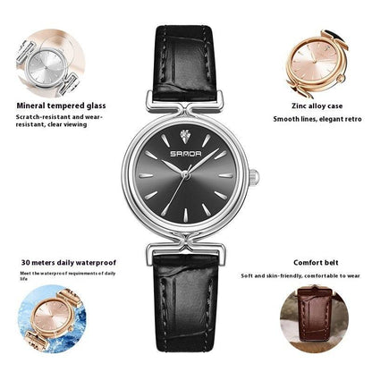 Women's Retro Mesh Strap Watch - Stylish & Waterproof for All Occasions - Buy Center