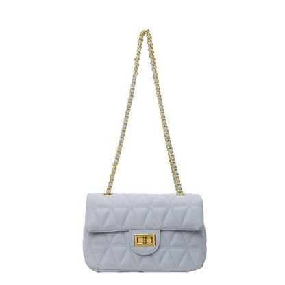 Buycenter High-Grade Rhombus Chain Tote Bag - Milky White, Black, Pink, Blue - Buy Center