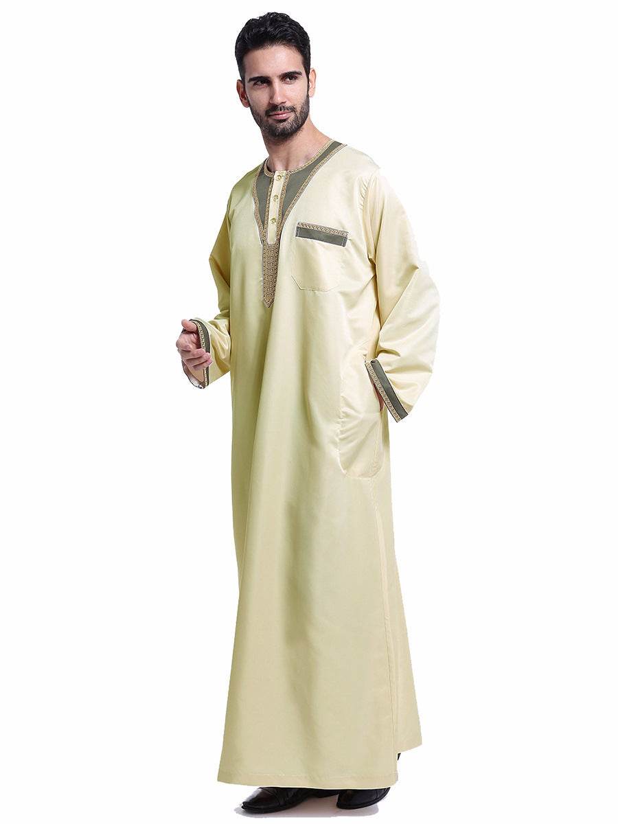Elegant Arab Men's Robe - Stylish Embroidered National Clothing 2025 - Buy Center
